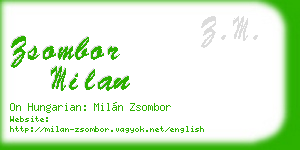 zsombor milan business card
