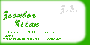 zsombor milan business card